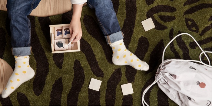 I tappeti accoglienti non sono solo per i bambini a quattro zampe. Foto: Ferm Living