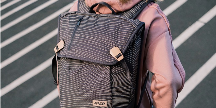Le modèle "Daypack Fineline" en route. Image : Aevor