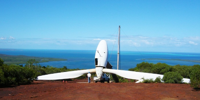 Windkraft in Neukaledonien: Eines von vielen Klimaschutzprojekten aus dem South-Pole-Portfolio. Windkraft in Neukaledonien: Eines von vielen Klimaschutzprojekten aus dem South-Pole-Portfolio.
