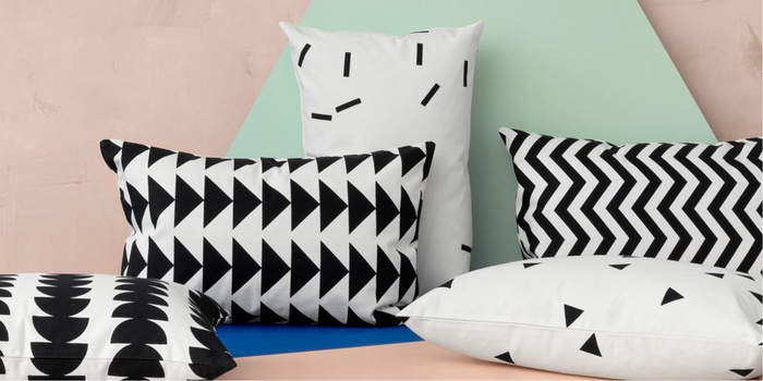 Mit grafischen Elementen im Trend: Dekokissen von Ferm Living