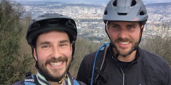 The testers: Florian (pictured right) and Gion