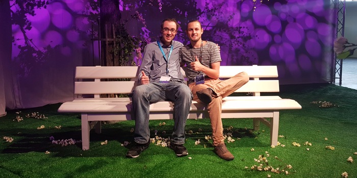 A last photo of Thierry and me at Gamescom 2017 in Cologne
