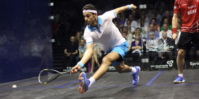 L'egiziano Mohamed El Shorbagy è attualmente il numero tre al mondo nello squash.